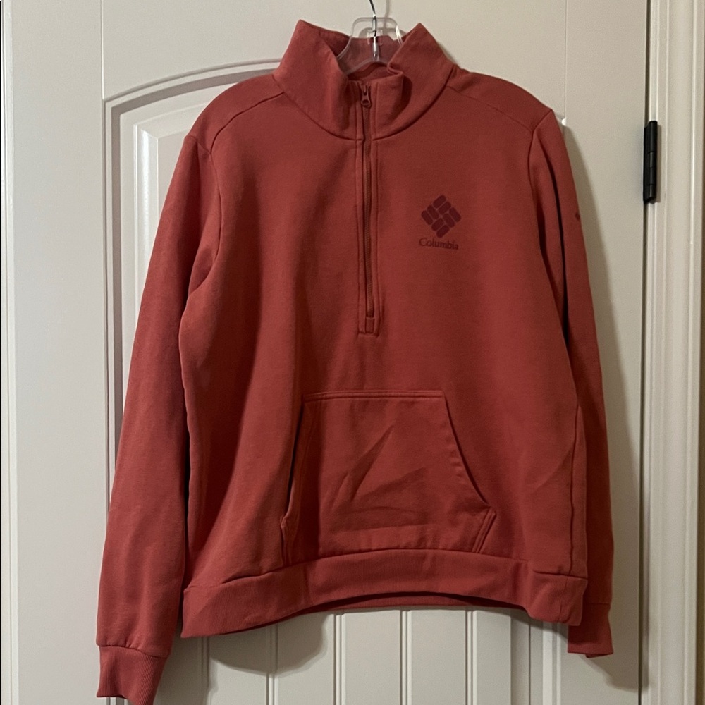 Columbia Men's Brick Red Zip-Up Sweater